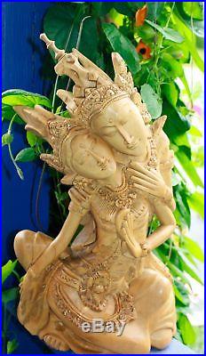 Balinese Rama Sinta Sita Sculpture Love Bali Art hand Carved Wood Statue 15