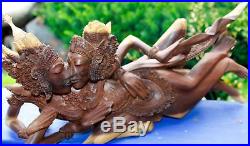 Balinese Rama Sinta Sita Sculpture Love Bali Art hand Carved Wood Statue 16