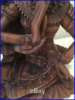 Balinese Rama Sita Lovers Sculpture Hand Carved Wood Bali Art
