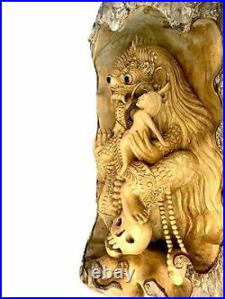 Balinese Rangda Statue Demon Queen Kali Goddess Sculpture wood carving Bali Art