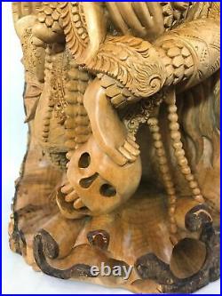 Balinese Rangda Statue Demon Queen Kali Goddess Sculpture wood carving Bali Art
