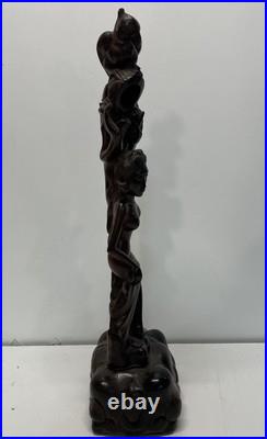 Balinese Wood Carving 20 inch Tall Handcrafted Figural Sculpture Sculpture Balinese Wood Carving 20 inch Tall Handcrafted Figural Sculpture Sculpture