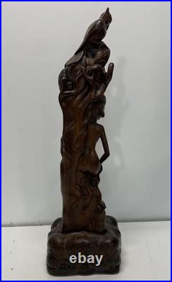 Balinese Wood Carving 20 inch Tall Handcrafted Figural Sculpture Sculpture Balinese Wood Carving 20 inch Tall Handcrafted Figural Sculpture Sculpture