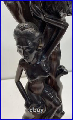 Balinese Wood Carving 20 inch Tall Handcrafted Figural Sculpture Sculpture Balinese Wood Carving 20 inch Tall Handcrafted Figural Sculpture Sculpture