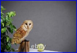 Barn Owl Wooden Gift Owls Wooden owl Wood Carving Wood Owl Wood sculpture owl