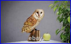 Barn Owl Wooden Gift Owls Wooden owl Wood Carving Wood Owl Wood sculpture owl