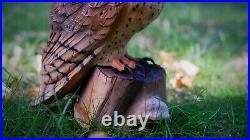 Barn Owl Wooden Gift Owls Wooden owl Wood Carving Wood Owl Wood sculpture owl