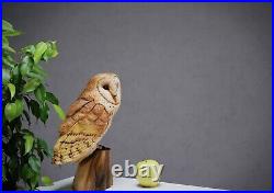 Barn Owl Wooden Gift Owls Wooden owl Wood Carving Wood Owl Wood sculpture owl