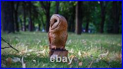 Barn Owl Wooden Gift Owls Wooden owl Wood Carving Wood Owl Wood sculpture owl