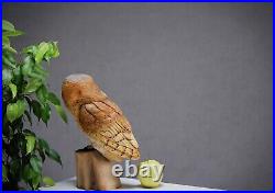 Barn Owl Wooden Gift Owls Wooden owl Wood Carving Wood Owl Wood sculpture owl