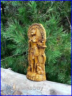 Bastet Statue Cat Goddess Egyptian Gods Wood Carved