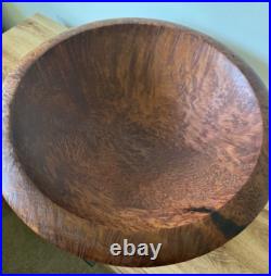 Beautiful California 2001 Jerry Kermode Large Signed Redwood Bowl Amazing Art
