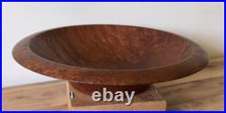 Beautiful California 2001 Jerry Kermode Large Signed Redwood Bowl Amazing Art