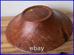 Beautiful California 2001 Jerry Kermode Large Signed Redwood Bowl Amazing Art