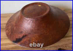 Beautiful California 2001 Jerry Kermode Large Signed Redwood Bowl Amazing Art