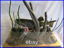 Beautiful Franz Dutzler Wood Carved Brook Trout Sculpture Not Danbury Mint