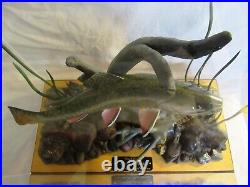 Beautiful Franz Dutzler Wood Carved Brook Trout Sculpture Not Danbury Mint