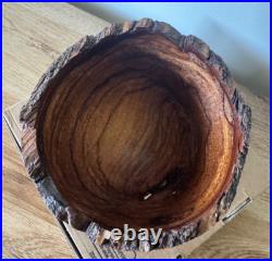 Beautiful Hawaii California Mesquite Live Edge Bowl Signed Neal DeVore Wow
