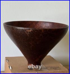 Beautiful Hawaii Eric Reeves Signed Walnut Burl Bowl Exquisite