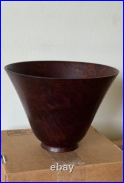 Beautiful Hawaii Jerry Kermode Signed Redwood Burl Bowl Exquisite