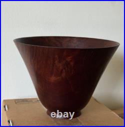Beautiful Hawaii Jerry Kermode Signed Redwood Burl Bowl Exquisite