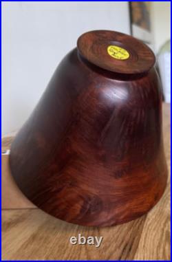 Beautiful Hawaii Jerry Kermode Signed Redwood Burl Bowl Exquisite