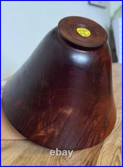 Beautiful Hawaii Jerry Kermode Signed Redwood Burl Bowl Exquisite