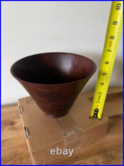 Beautiful Hawaii Jerry Kermode Signed Redwood Burl Bowl Exquisite
