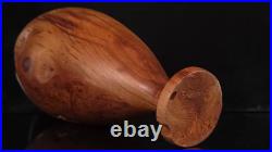 Beautiful Signed Turned Wood Vase ED FORETZ Cherry Burl! WOW