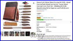 BeaverCraft Deluxe Wood Carving Kit S50X Wood Carving Tools Wood Carving Set