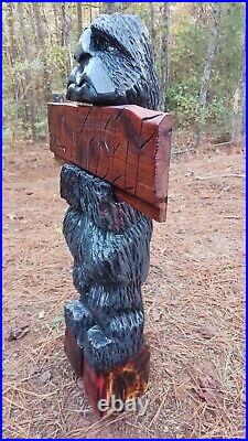 Big Foot Chainsaw Carving 26 Tall Wood Carving Sasquatch Know Thyself Cedar