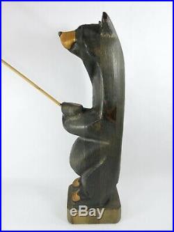 Big Sky Carvers 26 Tall Fishing Bear Jeff Fleming Wooden Carved Sculpture Wood