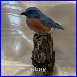 Big Sky Carvers Bob Guge Eastern Bluebird Wood Carving Sculpture Master Edition