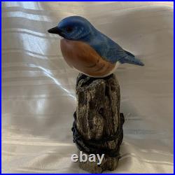 Big Sky Carvers Bob Guge Eastern Bluebird Wood Carving Sculpture Master Edition