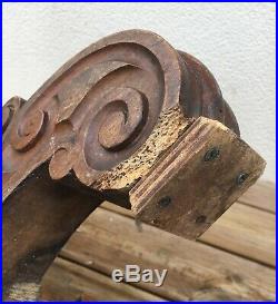 Big antique french table base 19th century wood carved woodwork sculpture
