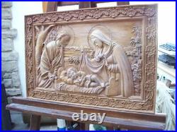 Birth of Jesus, Christmas, Christ, birth, wood carving, icon