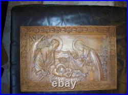Birth of Jesus, Christmas, Christ, birth, wood carving, icon