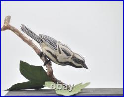 Black And White Warbler Wood Carving /Sculpture
