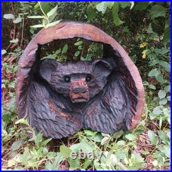 Black Bear Chainsaw Carving Bear Cub Bear In A Hollow Teddy Bear Wood Carving
