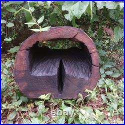 Black Bear Chainsaw Carving Bear Cub Bear In A Hollow Teddy Bear Wood Carving