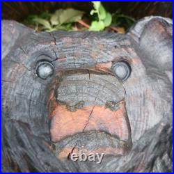 Black Bear Chainsaw Carving Bear Cub Bear In A Hollow Teddy Bear Wood Carving
