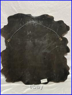 Black Bear Intarsia Cabin Wall Art Decor 24X24 Rare