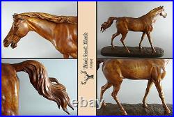 Black forest hand carved Wooden Horse Carving excellent done