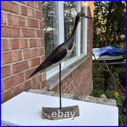 Bob Guge 1982 Rare Shorebird Original Wood Carving Vintage Signed