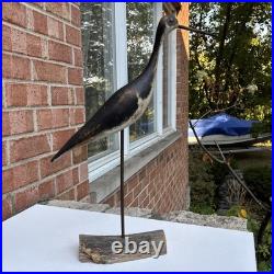 Bob Guge 1982 Rare Shorebird Original Wood Carving Vintage Signed