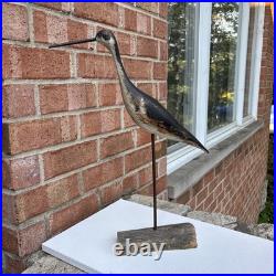Bob Guge 1982 Rare Shorebird Original Wood Carving Vintage Signed
