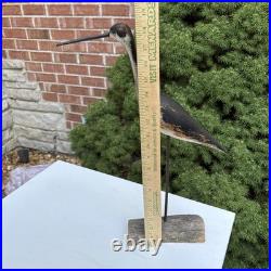 Bob Guge 1982 Rare Shorebird Original Wood Carving Vintage Signed
