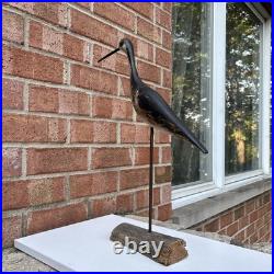 Bob Guge 1982 Rare Shorebird Original Wood Carving Vintage Signed