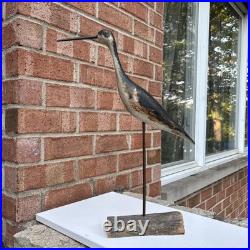 Bob Guge 1982 Rare Shorebird Original Wood Carving Vintage Signed