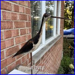 Bob Guge 1982 Rare Shorebird Original Wood Carving Vintage Signed